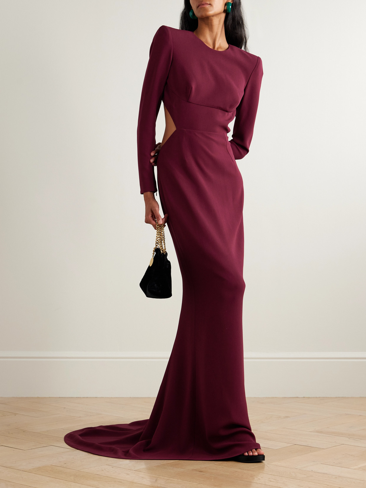 Stella Mccartney Open-back Cady Gown In Red