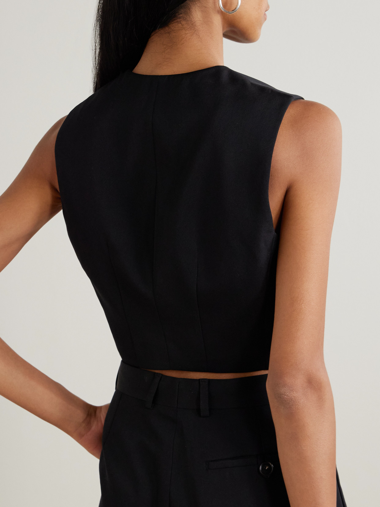 Stella Mccartney Twill Vest In Black