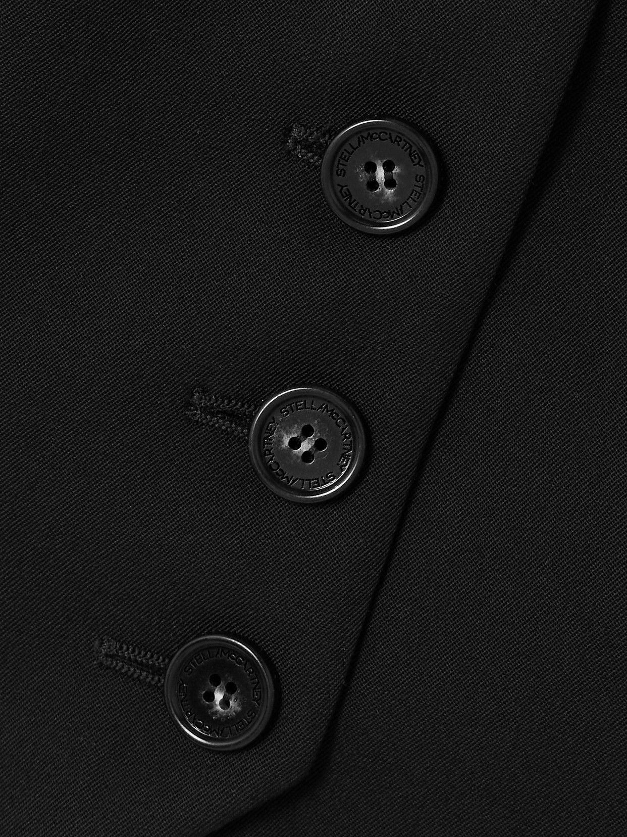 Stella Mccartney Twill Vest In Black