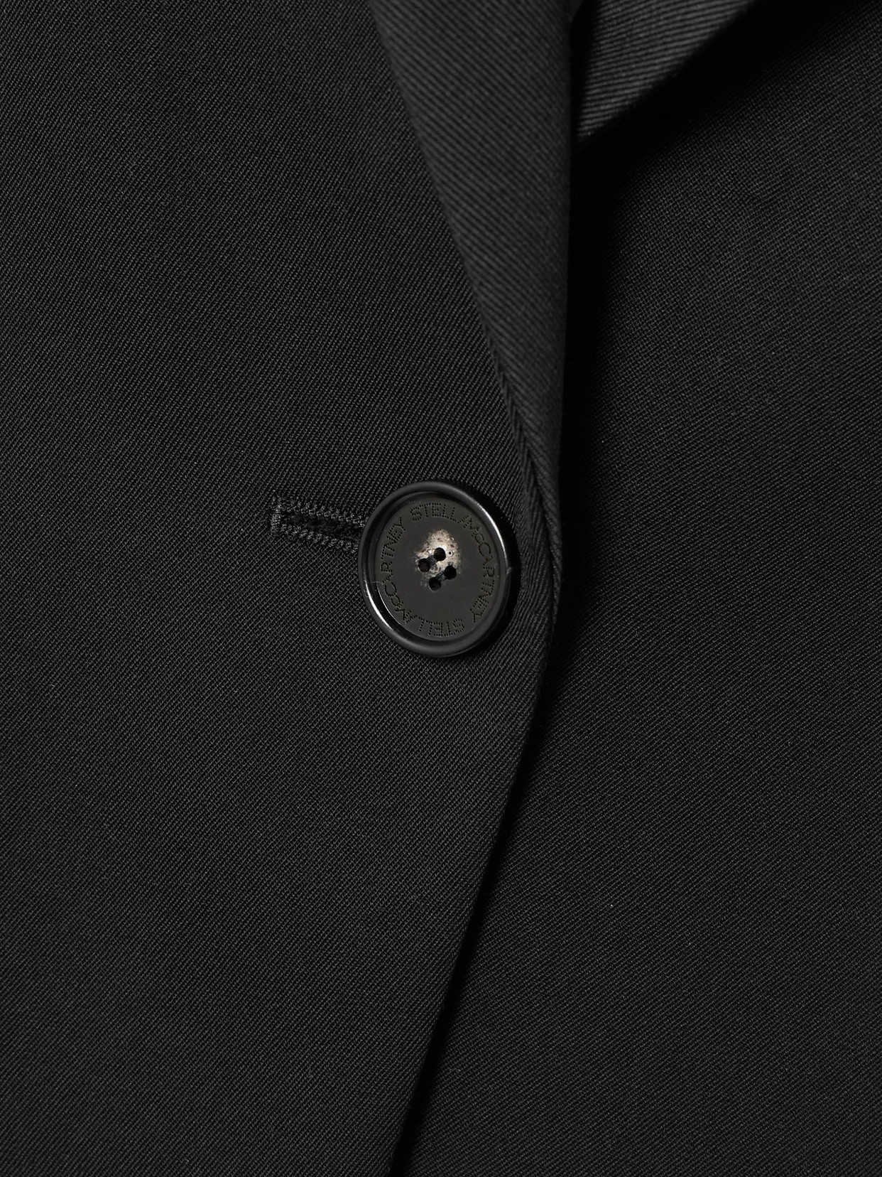 Stella Mccartney Tailored Flannel Boyfriend Jacket In Black