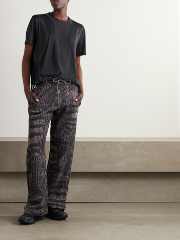 adidas by Stella McCartney Printed organic cotton-jersey track pants