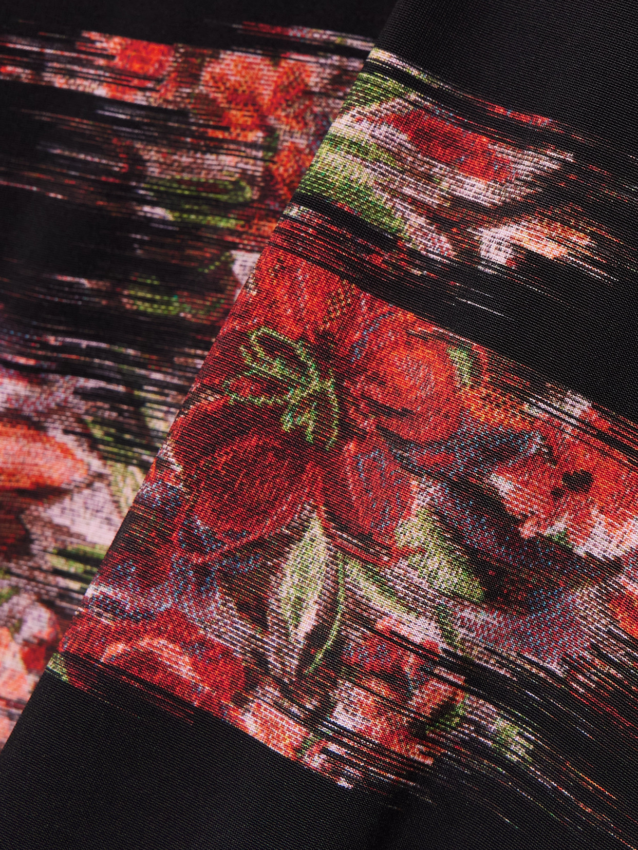 Turtleneck Floral-Print Stretch-Jersey Top