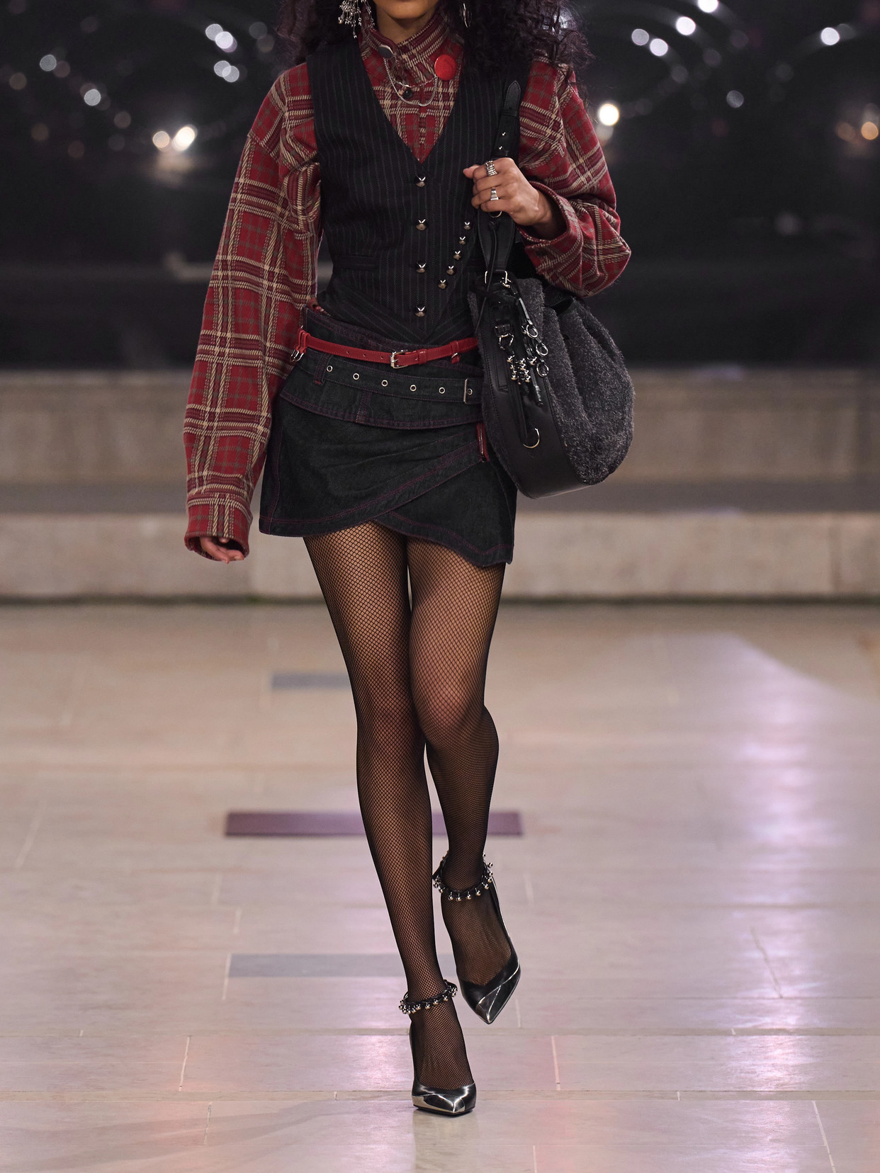 Isabel Marant Siyen Belted Wrap-effect Denim Mini Skirt In Black