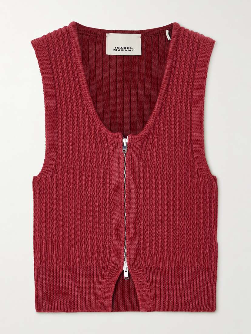 Isabel Marant Devima Ribbed Wool Vest