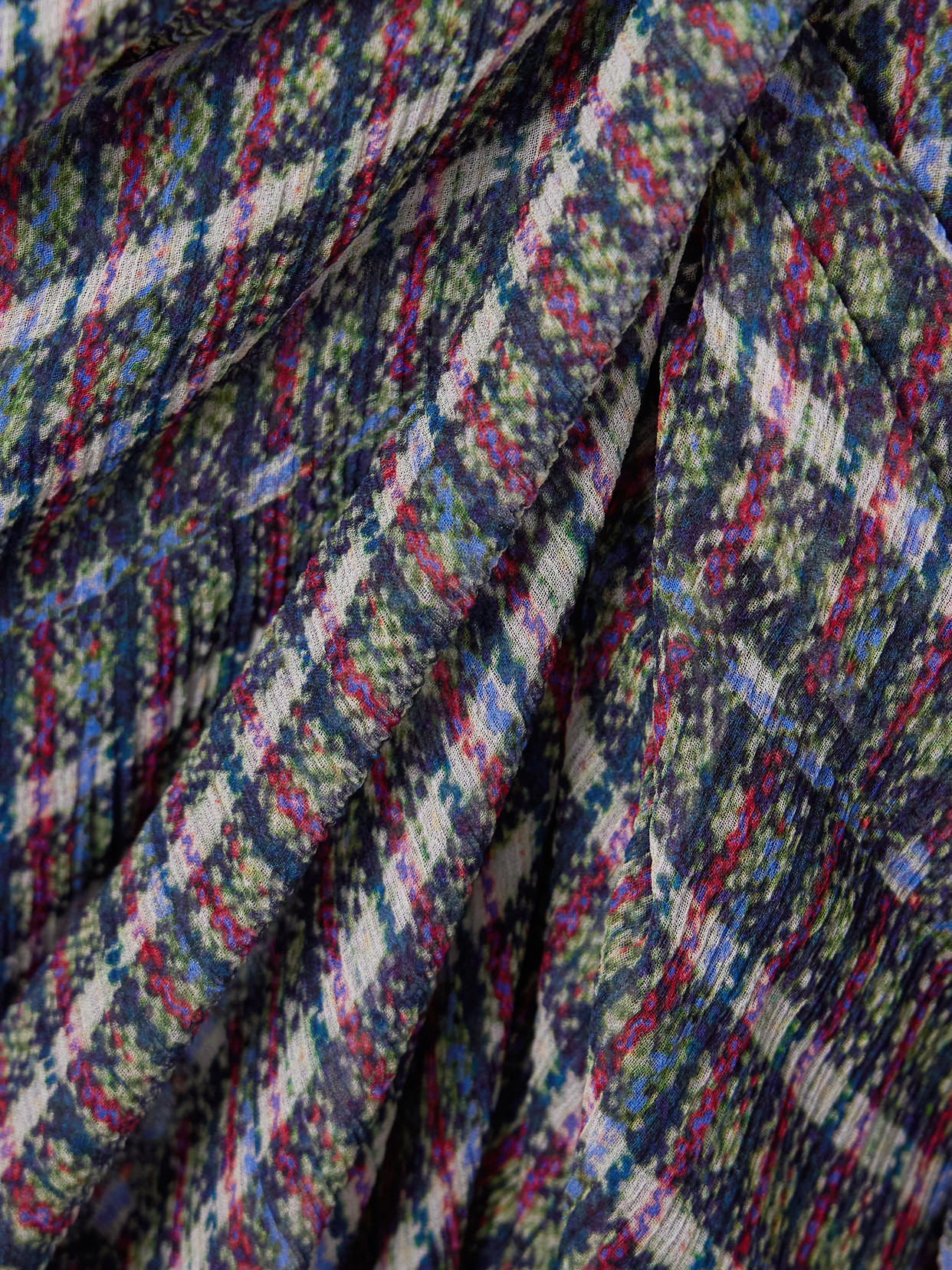 Isabel Marant Geona Tie-neck Checked Silk-crepon Blouse In Multi