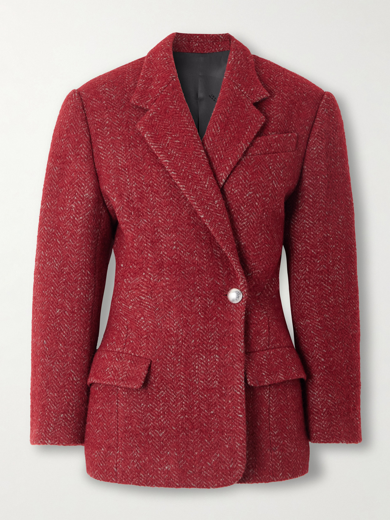 Isabel Marant Herringbone Blazer In Brown