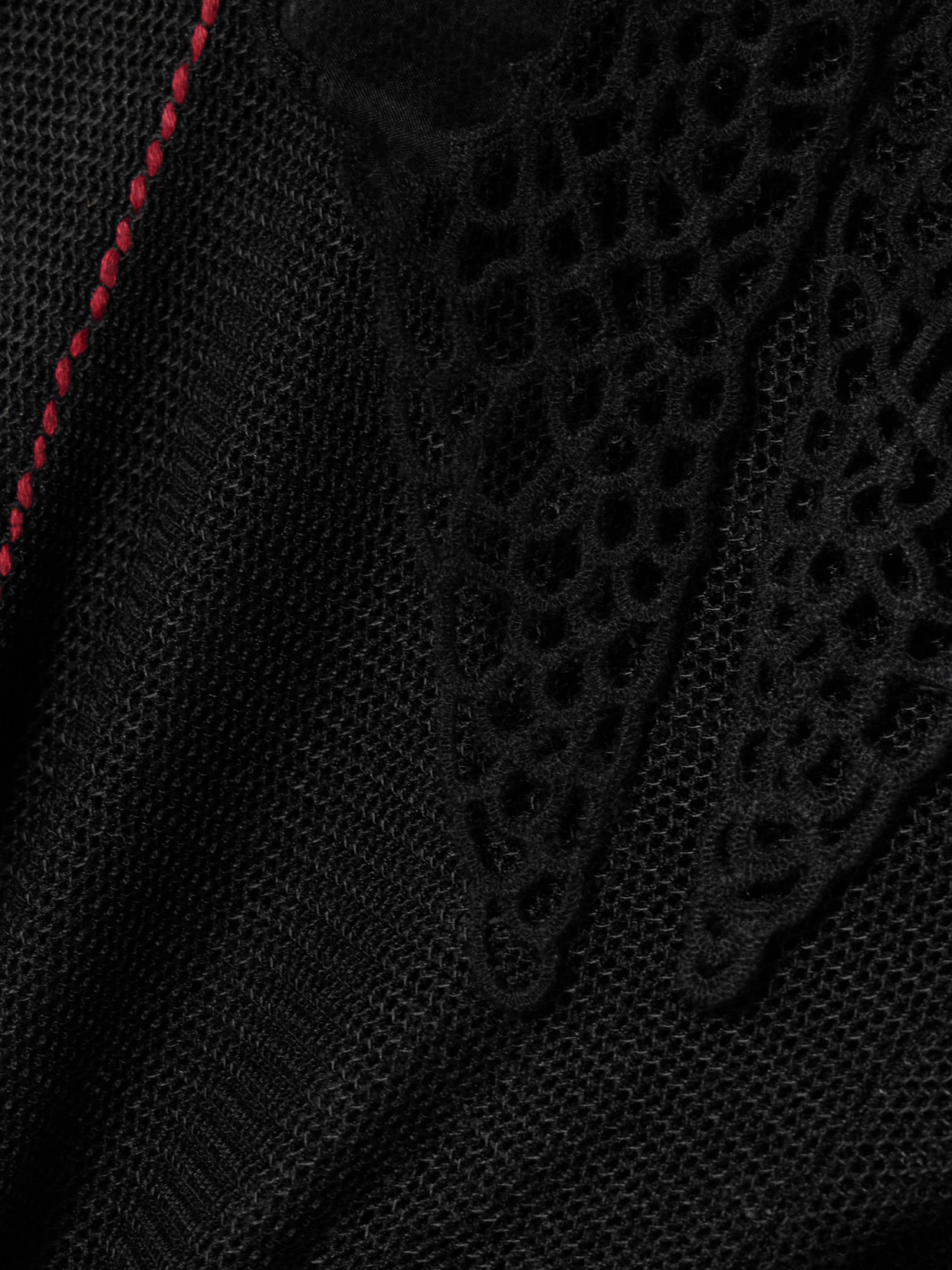 Isabel Marant Sarah Tulle And Lace-trimmed Mesh Top In Black