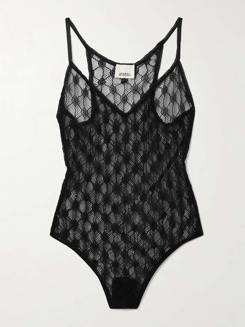 Isabel Marant Mildy Stretch-lace Bodysuit