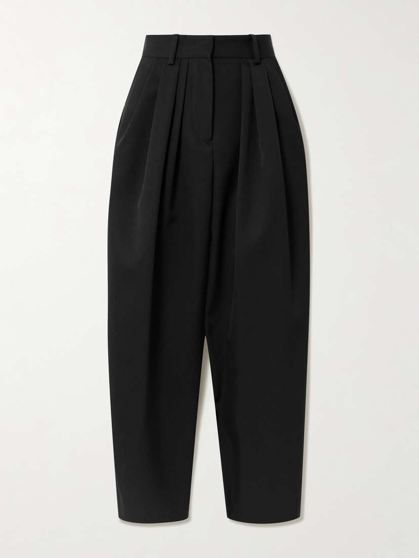 Marant Étoile Janice Pleated Wool-twill Tapered Pants