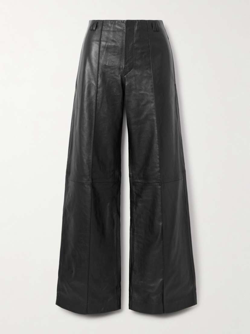 Isabel Marant Ciara Leather Wide-leg Pants