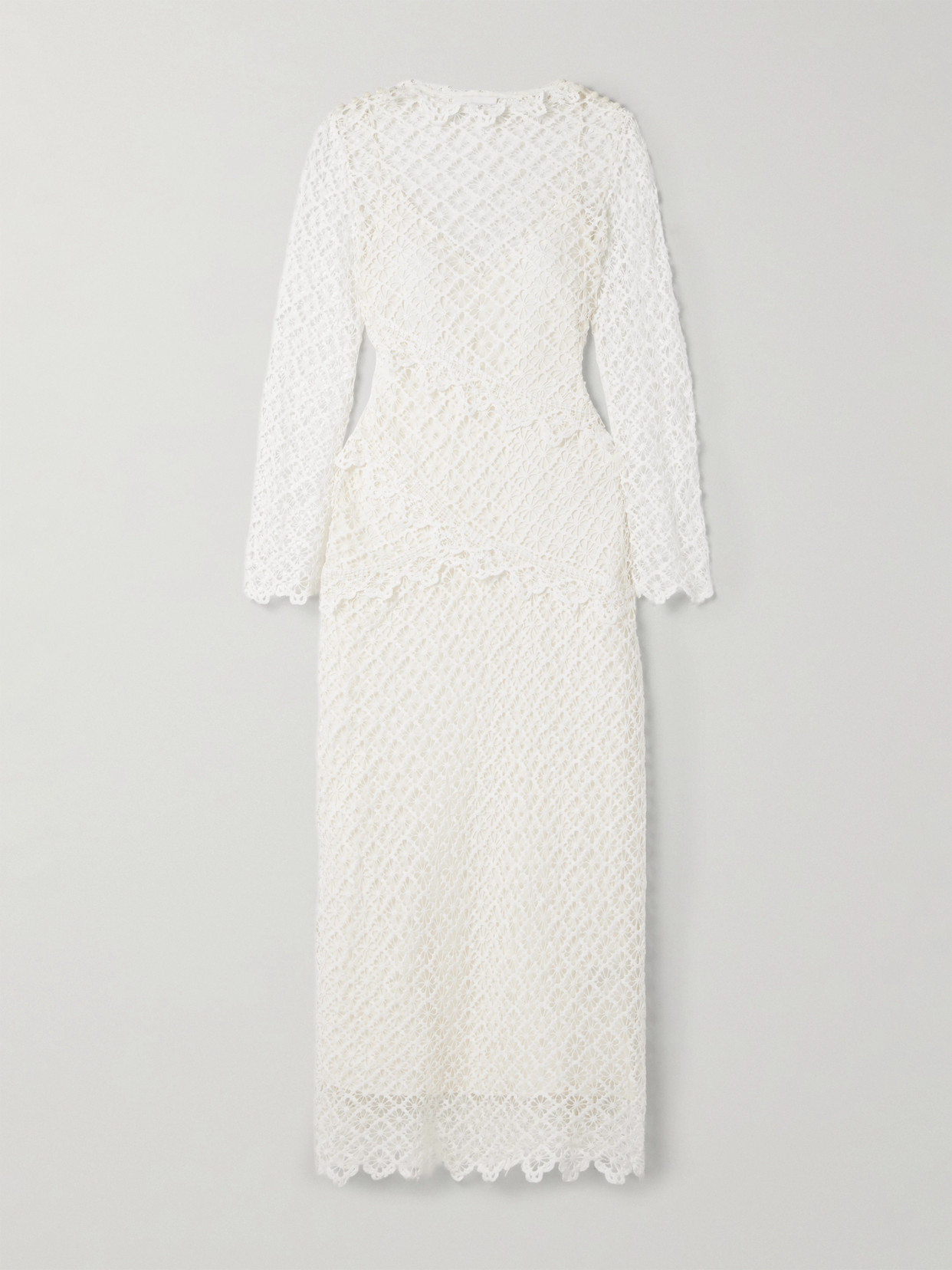 Isabel Marant Lisia Tiered Crocheted Cotton Midi Dress In White