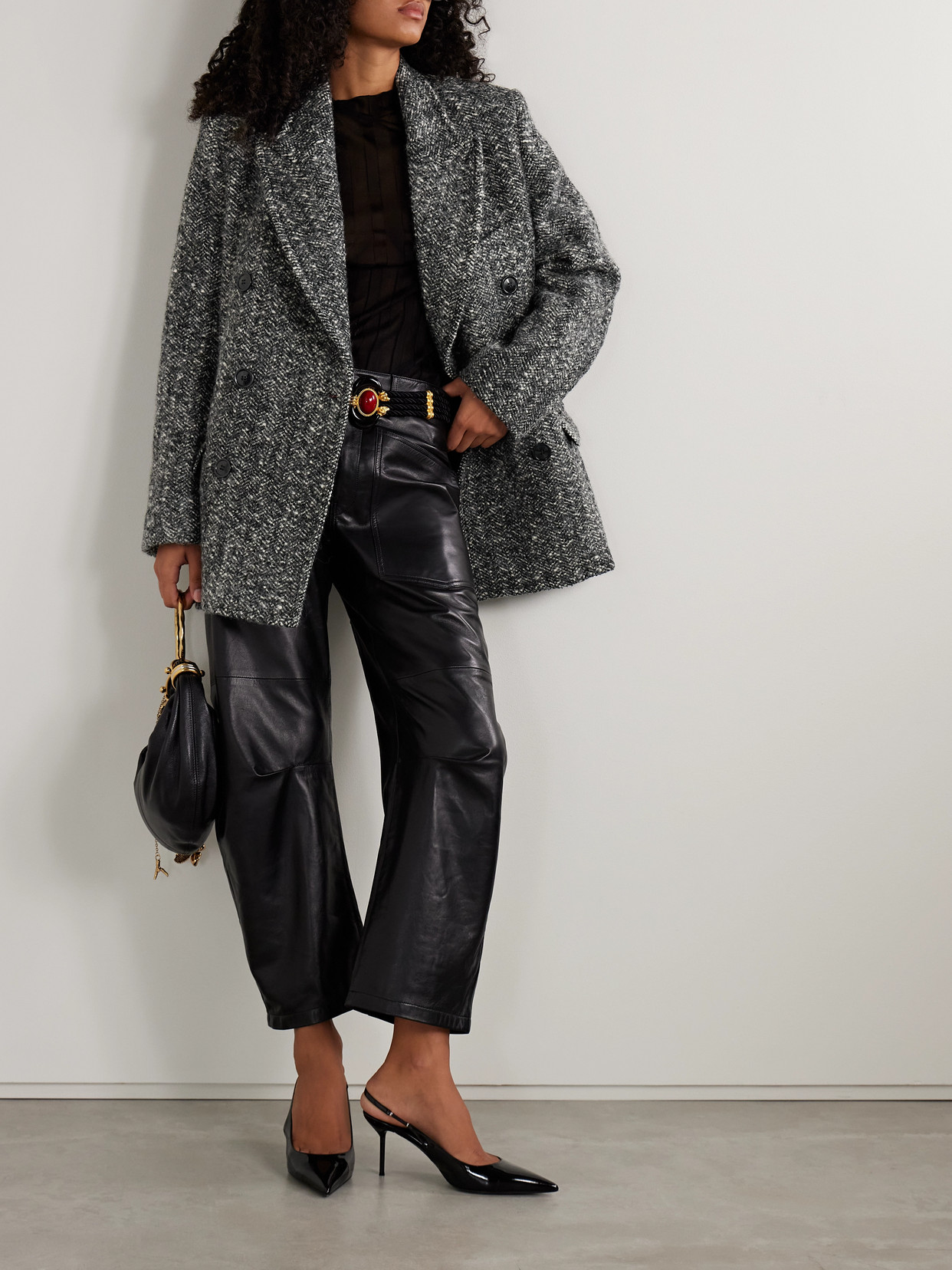 Isabel Marant Double-breasted Coat Featuring Belt Detail In Black