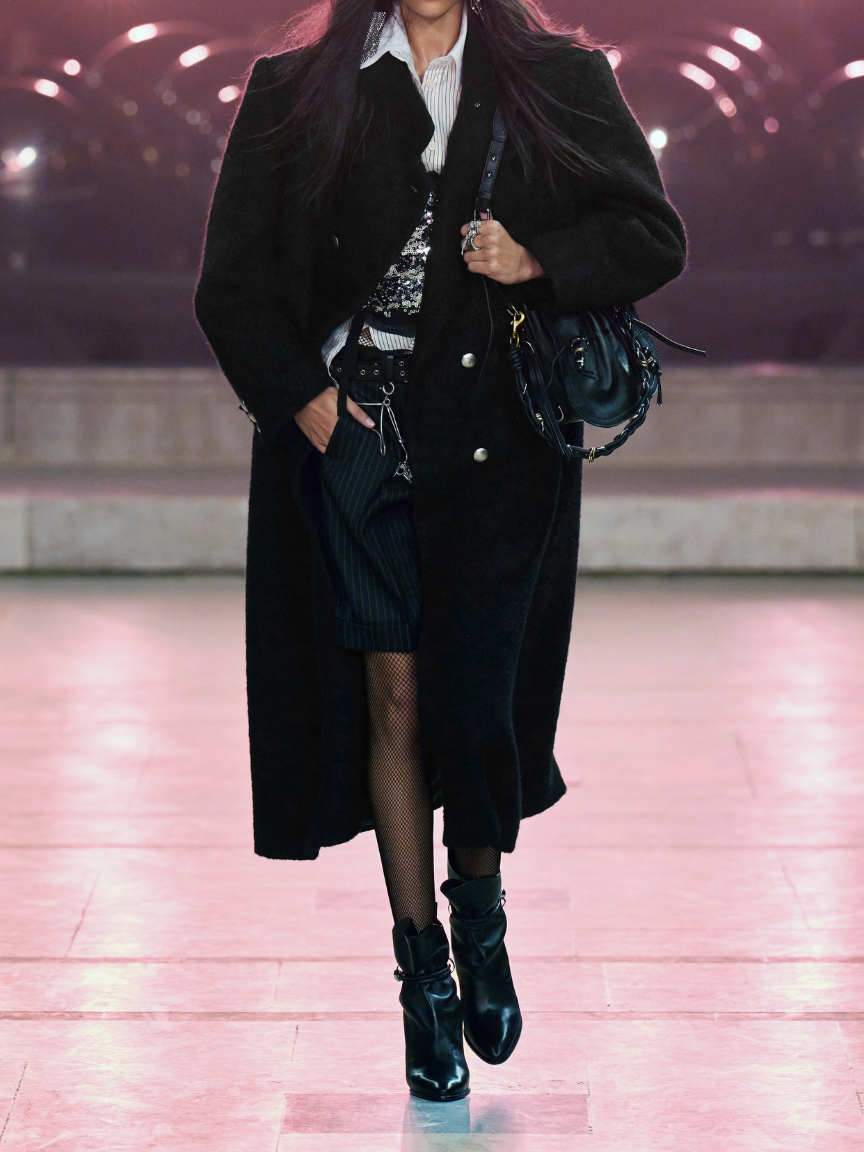 Isabel Marant Giusa Double-breasted Felt Coat In Black