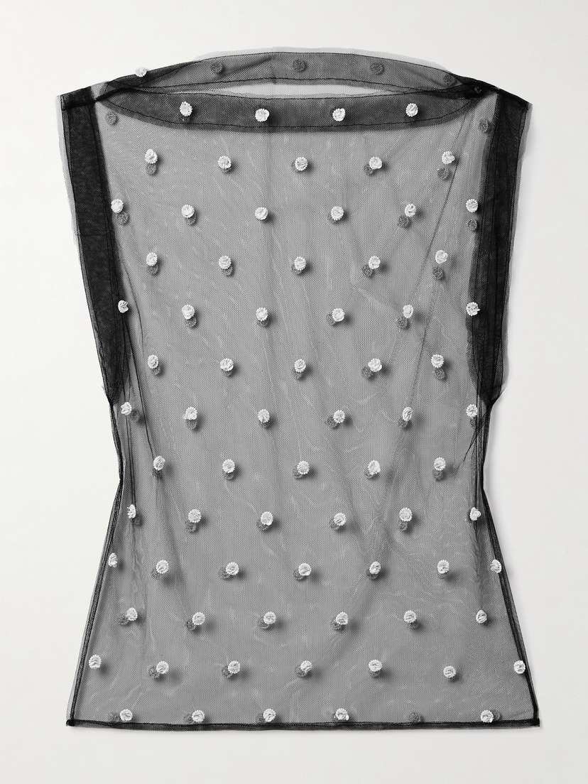 Isabel Marant Elicy Embellished Tulle Tank
