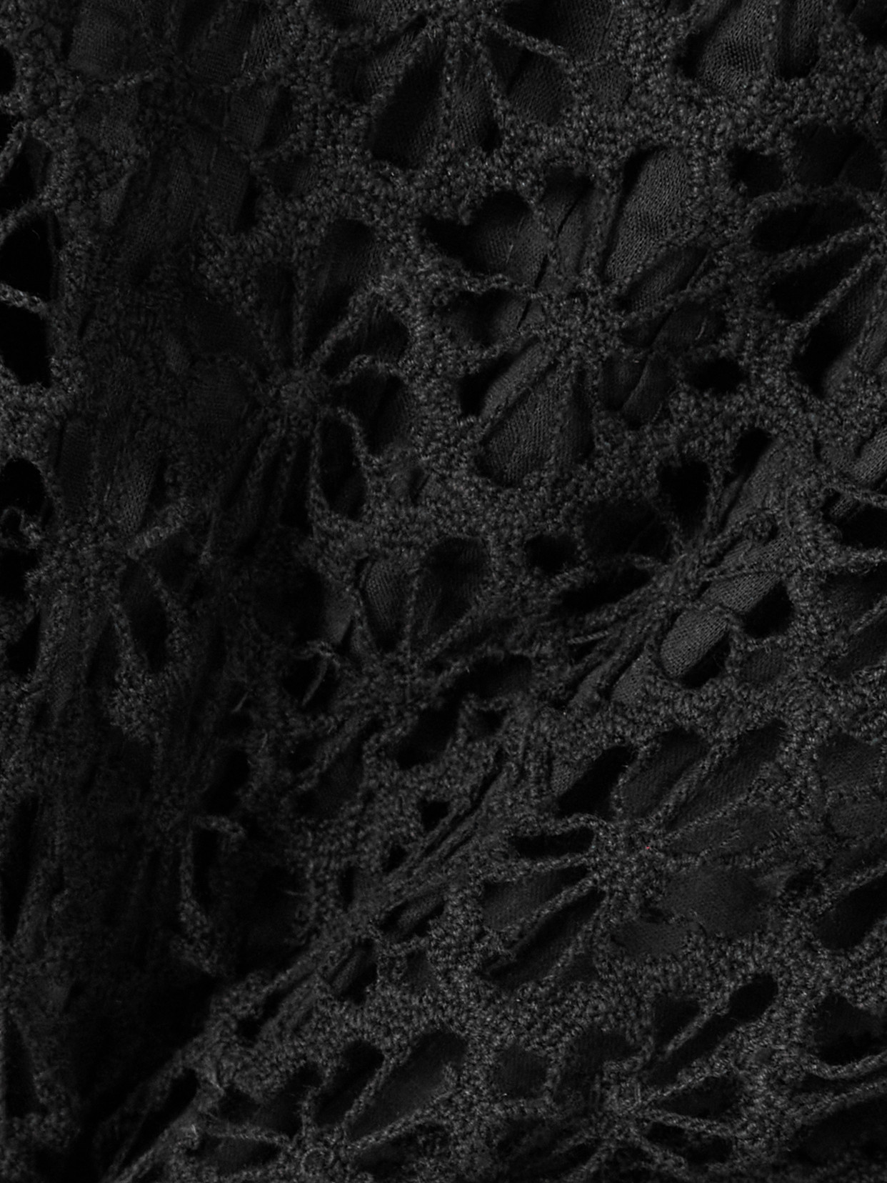 Isabel Marant Ludivine Layered Cotton Guipure Lace Top In Black
