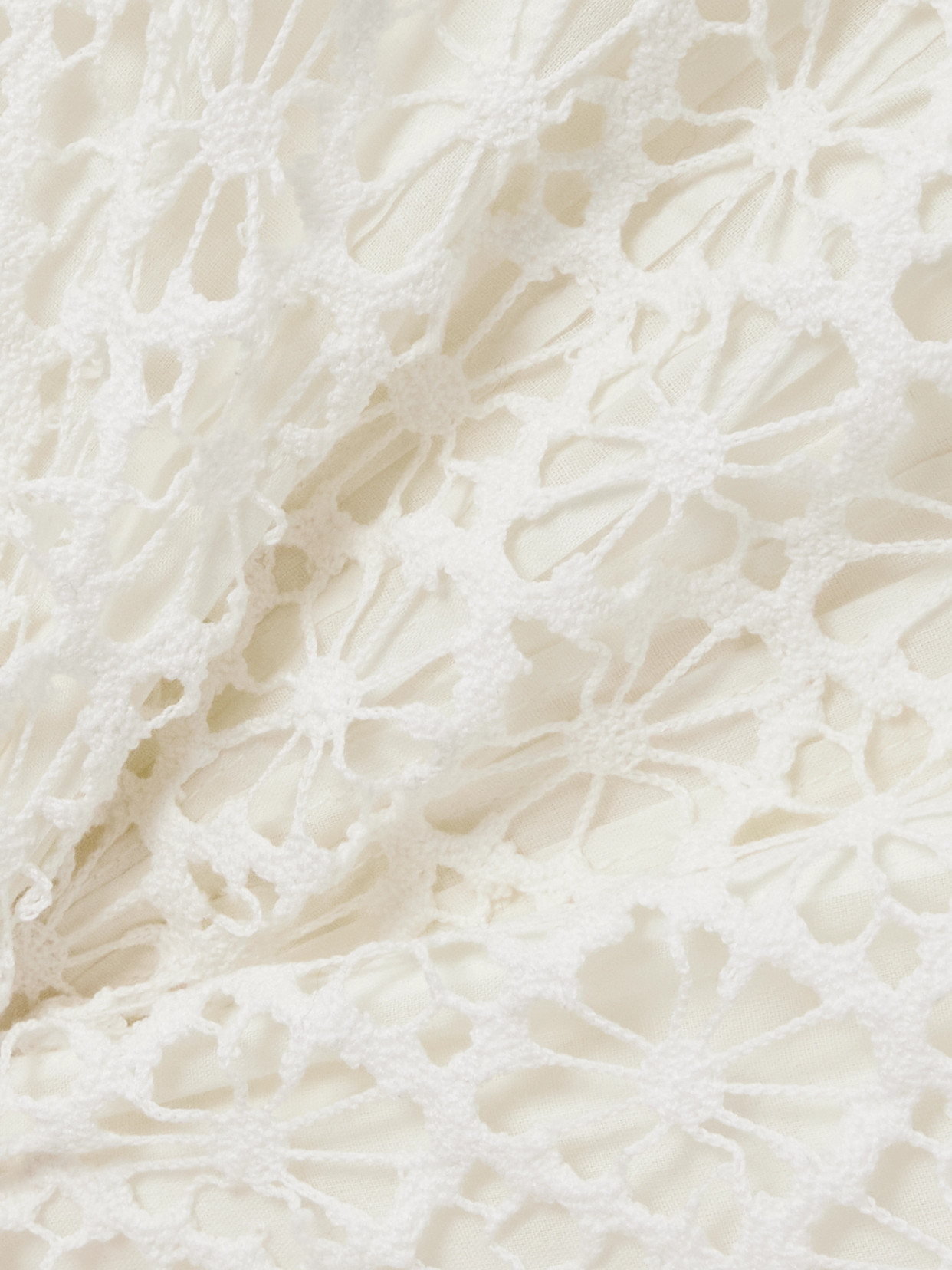 Ludivine Layered Cotton Guipure Lace Top