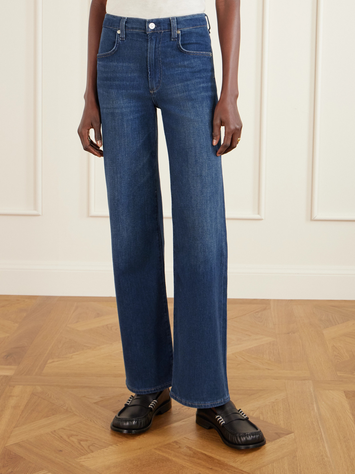 Citizen Of Humanity Annina Mid-rise Staight-leg Jeans In Blue