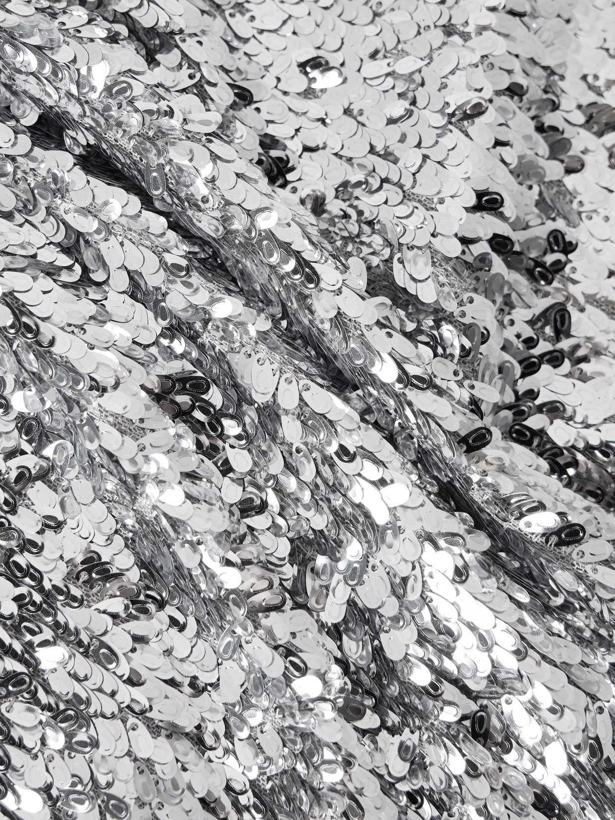 Dolce & Gabbana Sequined Mesh Midi Skirt In Silver