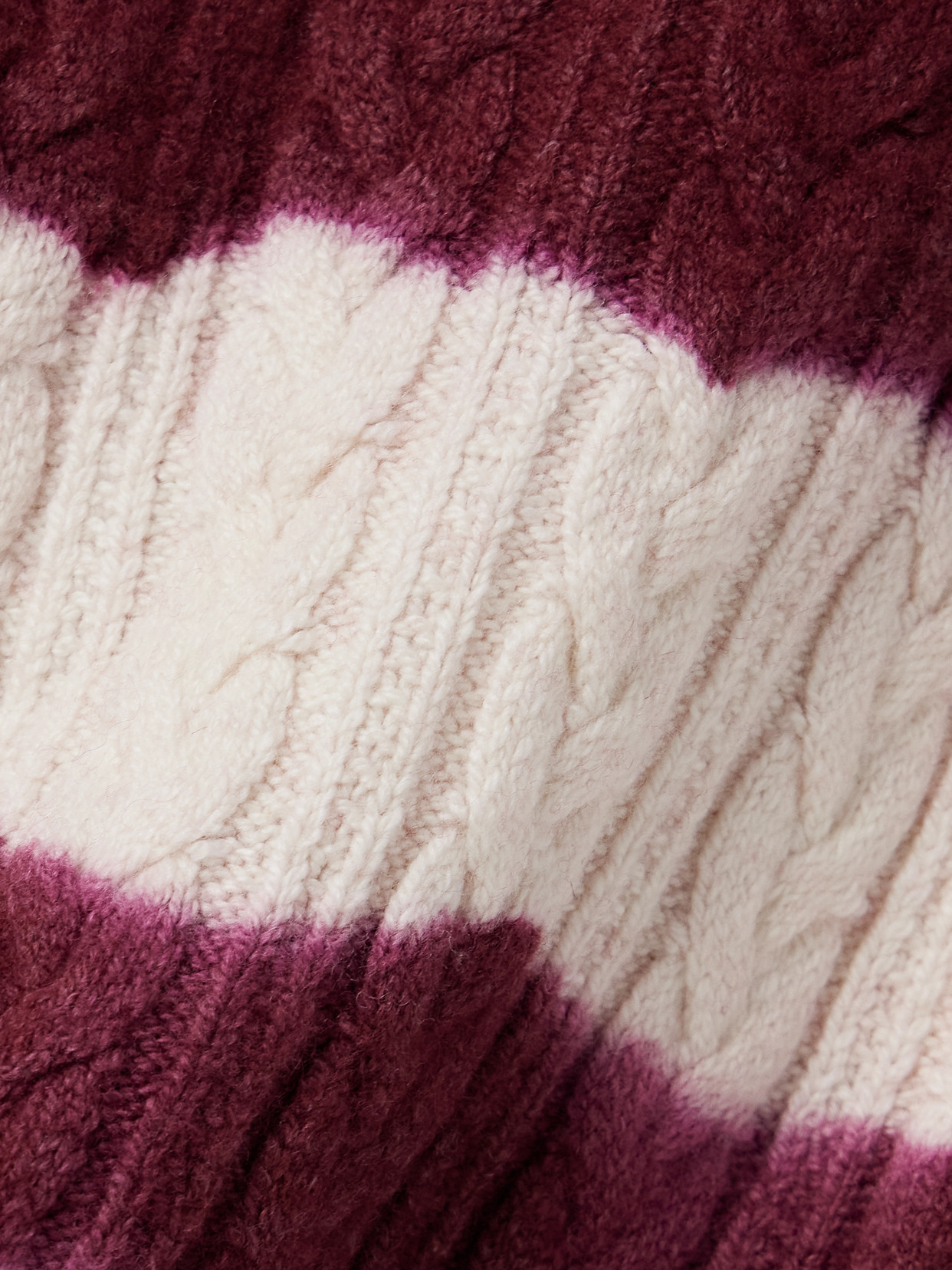 Aimé Leon Dore - Cable-Knit Striped Wool And Cotton-Blend Polo