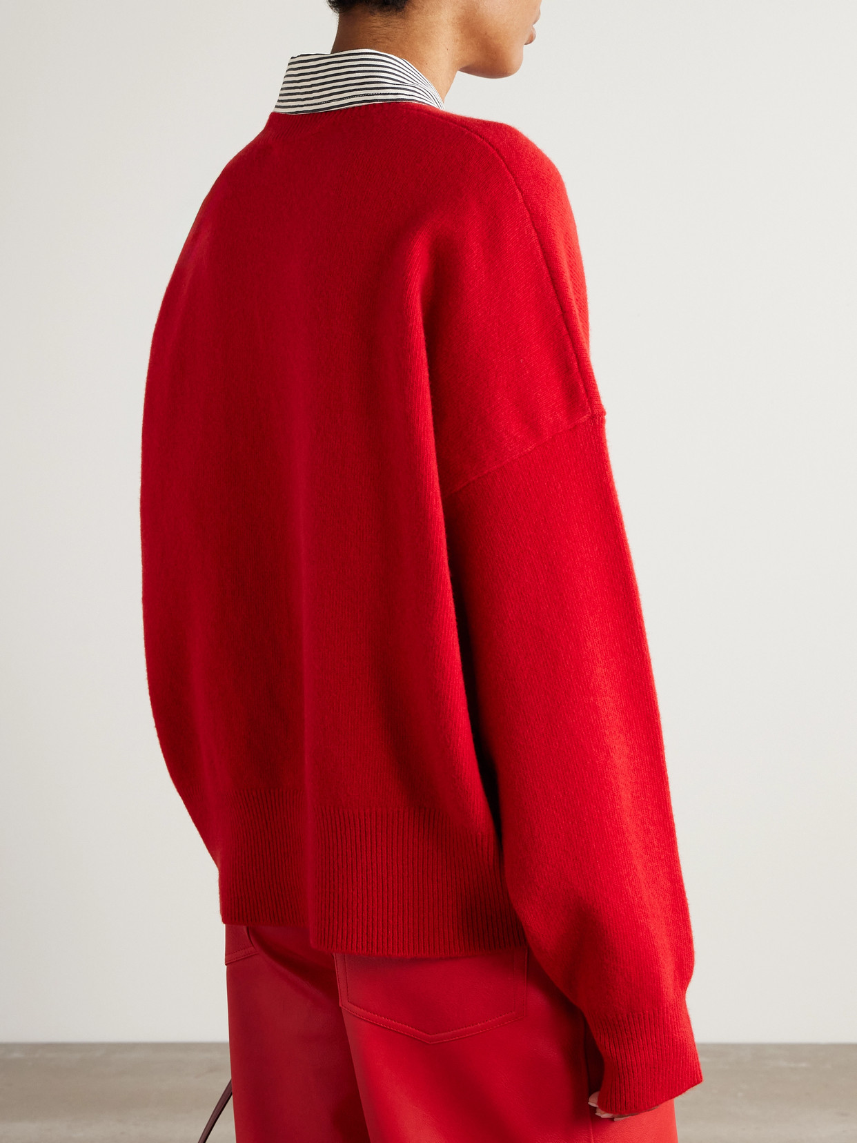 Rohe Oversized Wool-blend Sweater In Red