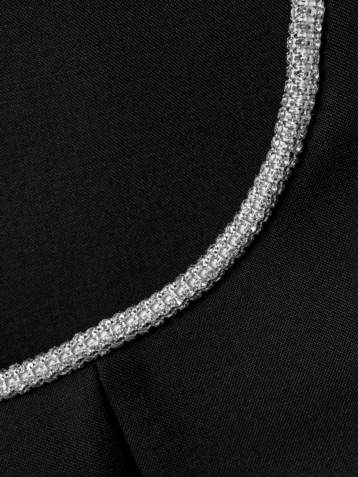 Rohe Charliana Open-back Crystal-embellished Wool-blend Maxi Dress In Black