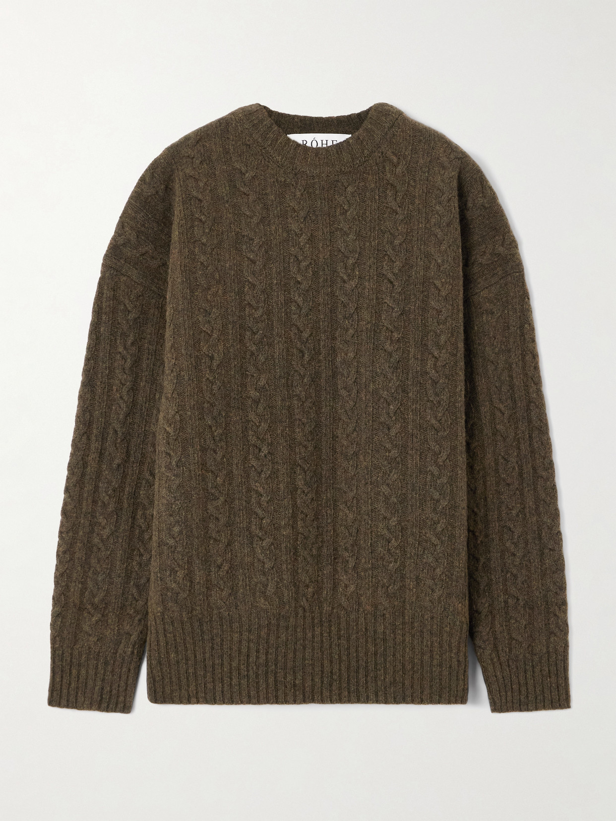 RÓHE - Oversized Cable-knit Wool Sweater - Forest green