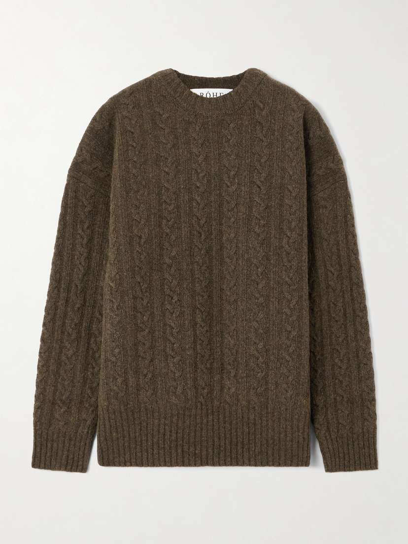 RÓHE Oversized Cable-knit Wool Sweater