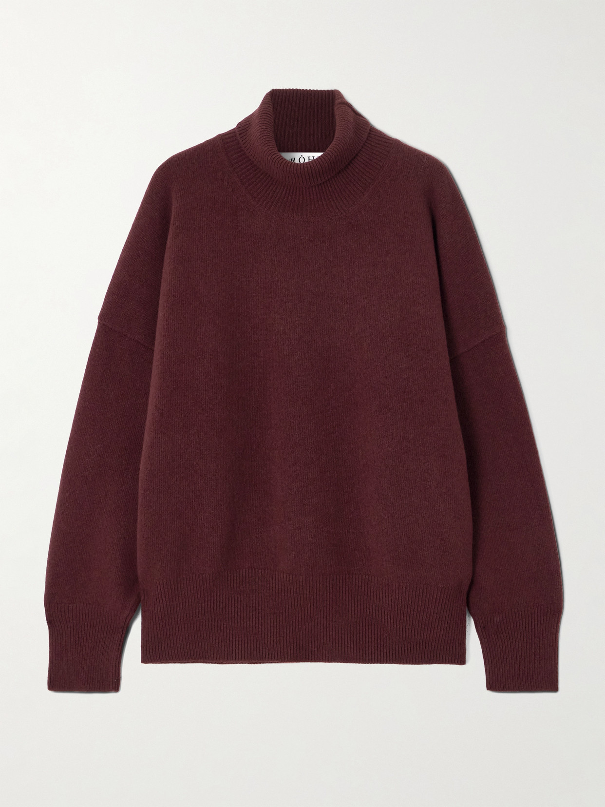 Rohe Wool-blend Turtleneck Sweater In Burgundy