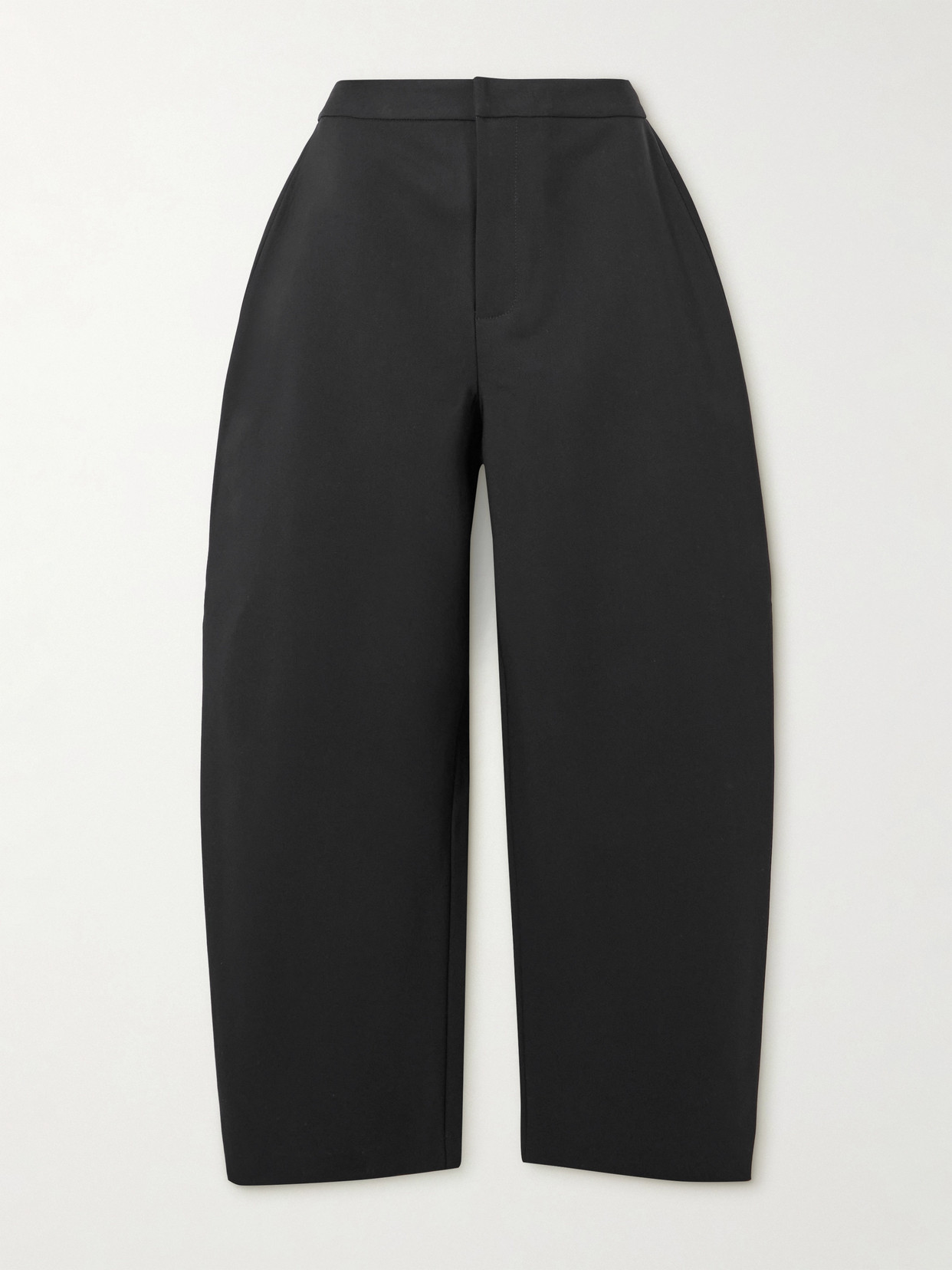 Rohe Sculptural Woven Barrel-leg Pants In Black