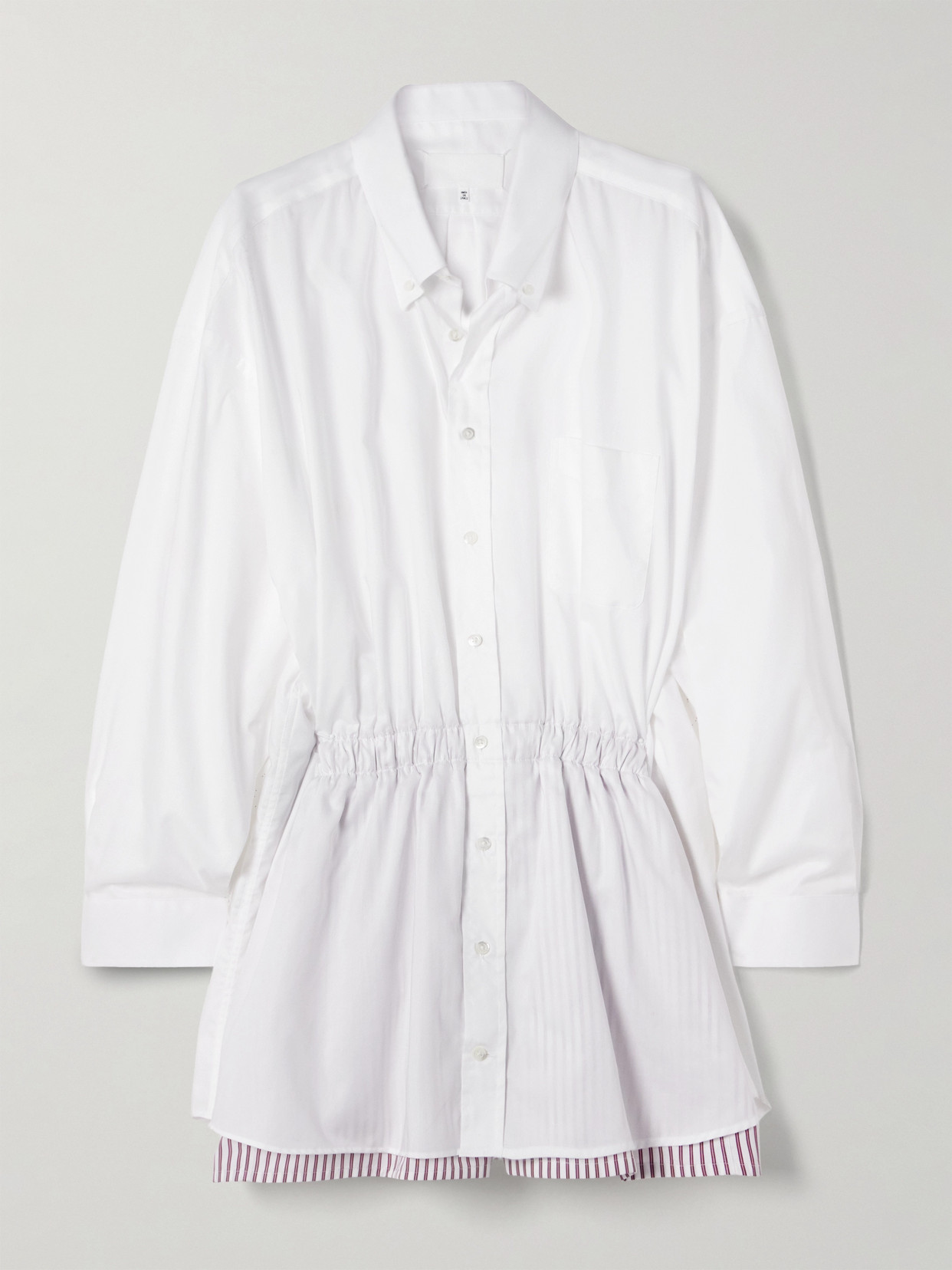 Maison Margiela Layered Cotton-poplin Playsuit In White