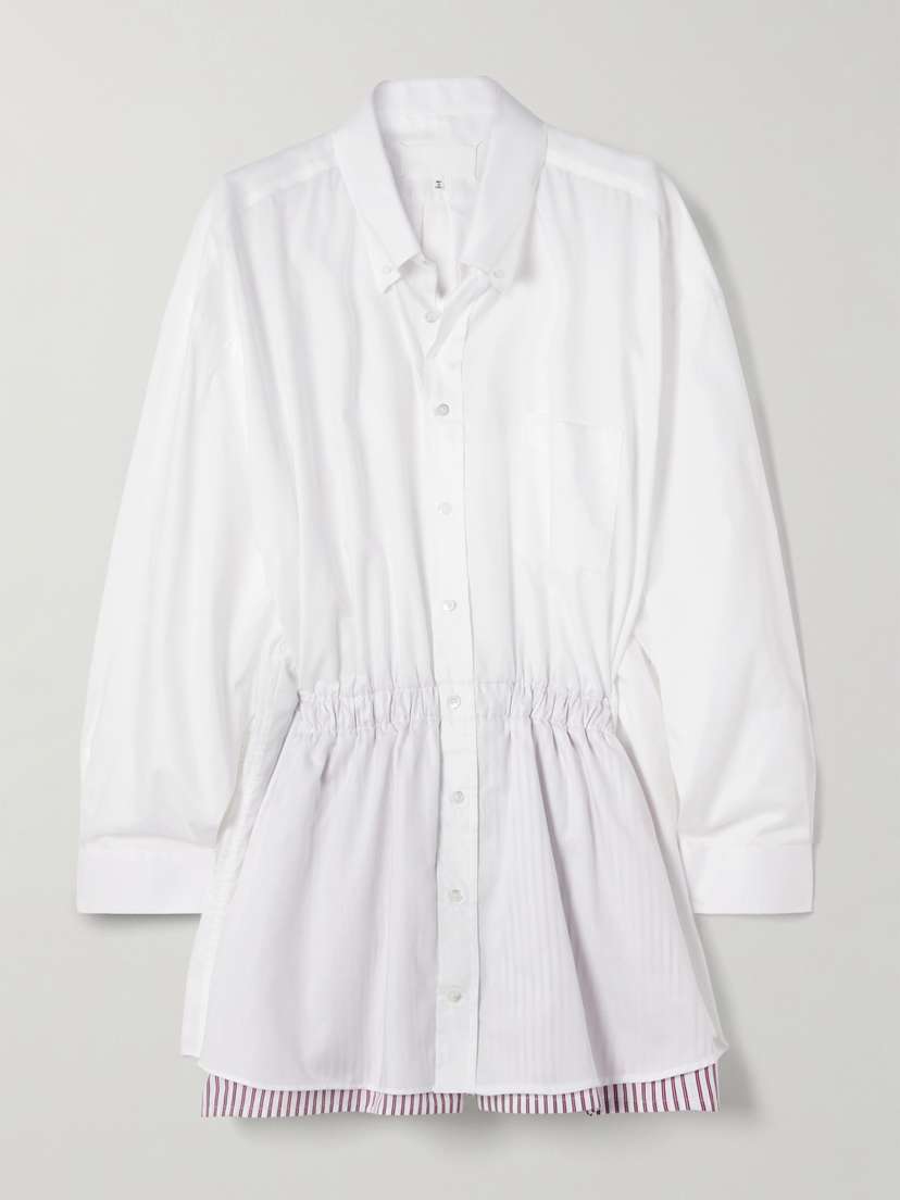 Maison Margiela Layered Cotton-poplin Playsuit