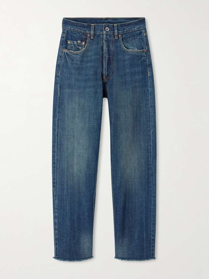 Maison Margiela Frayed Distressed Straight-leg Jeans