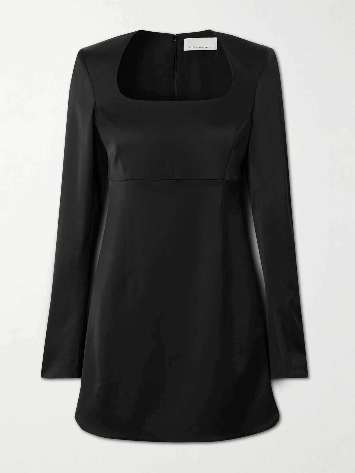 Liberowe Judy Duchesse-satin Mini Dress In Black
