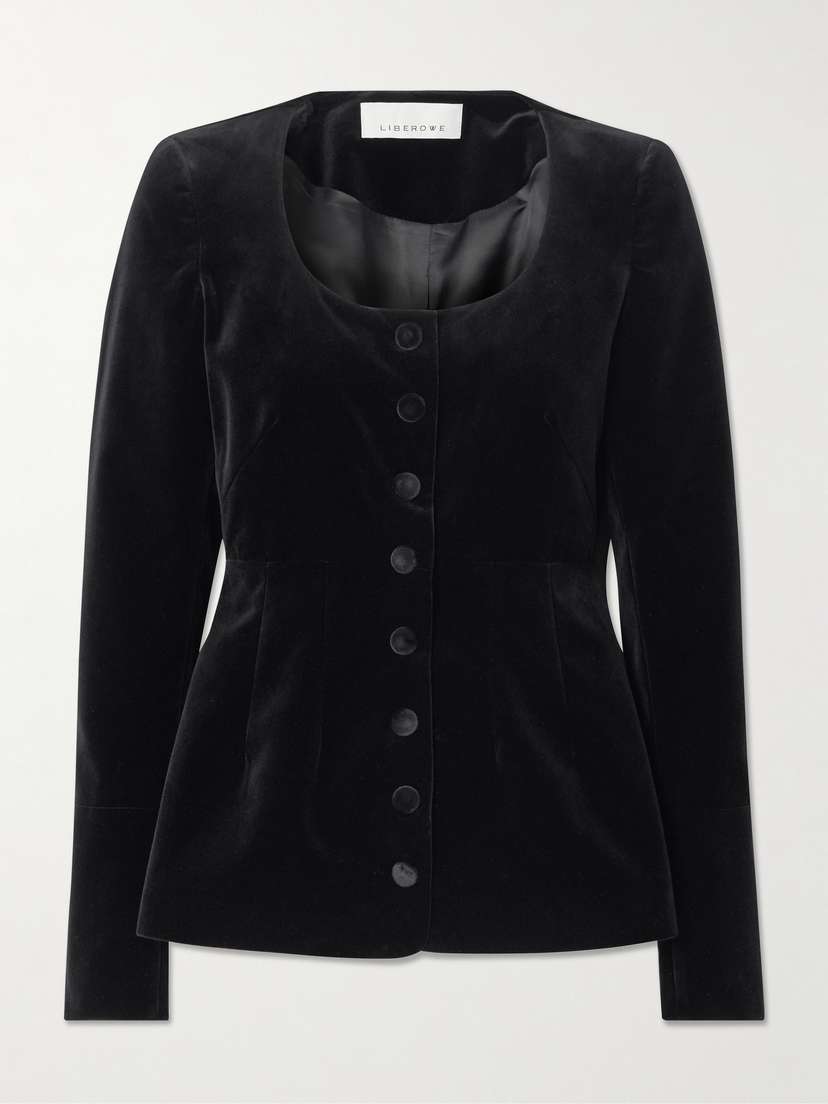 LIBEROWE Amber Wool-blend Velvet Blouse