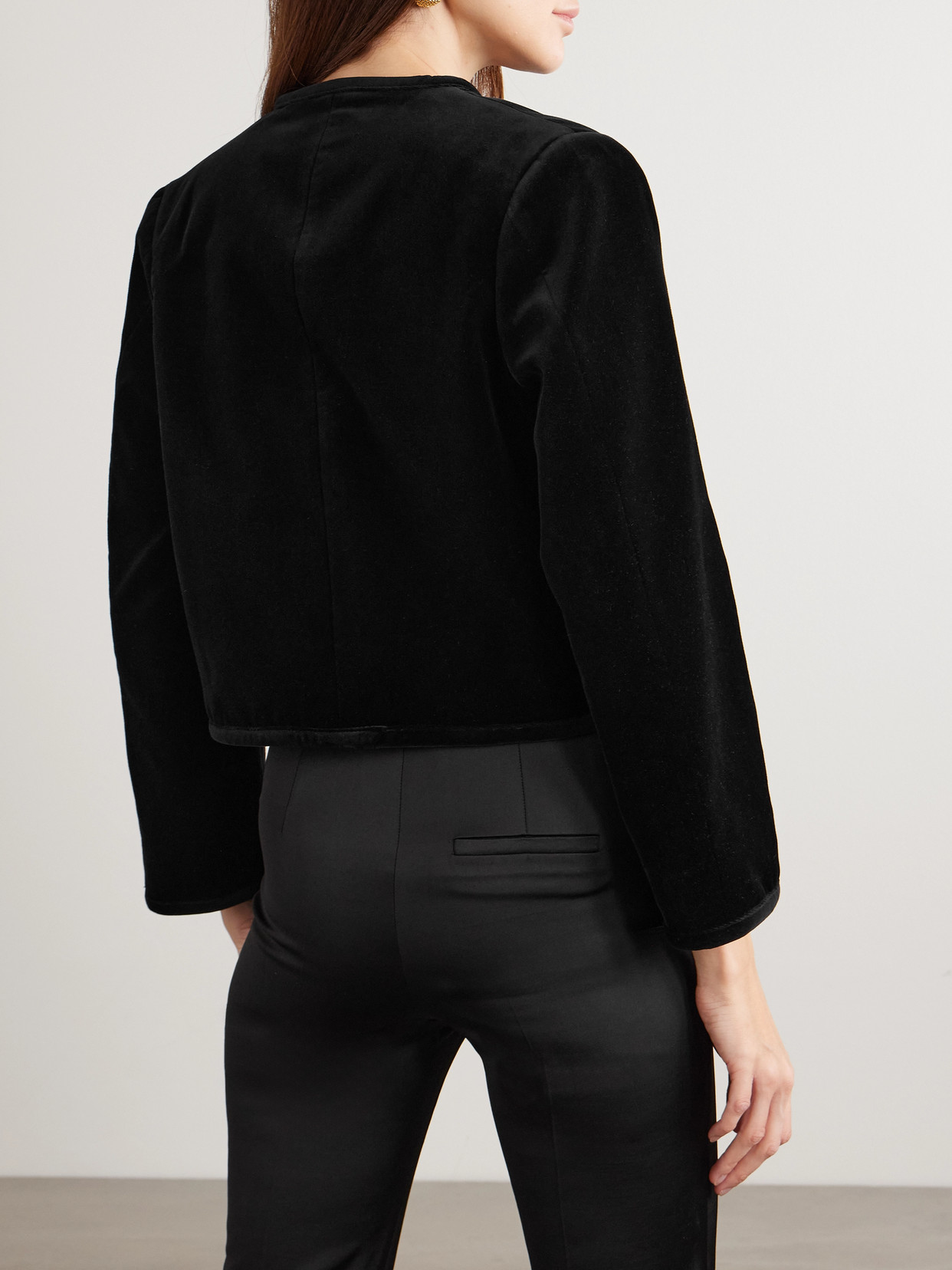Liberowe Cotton-velvet Jacket In Black