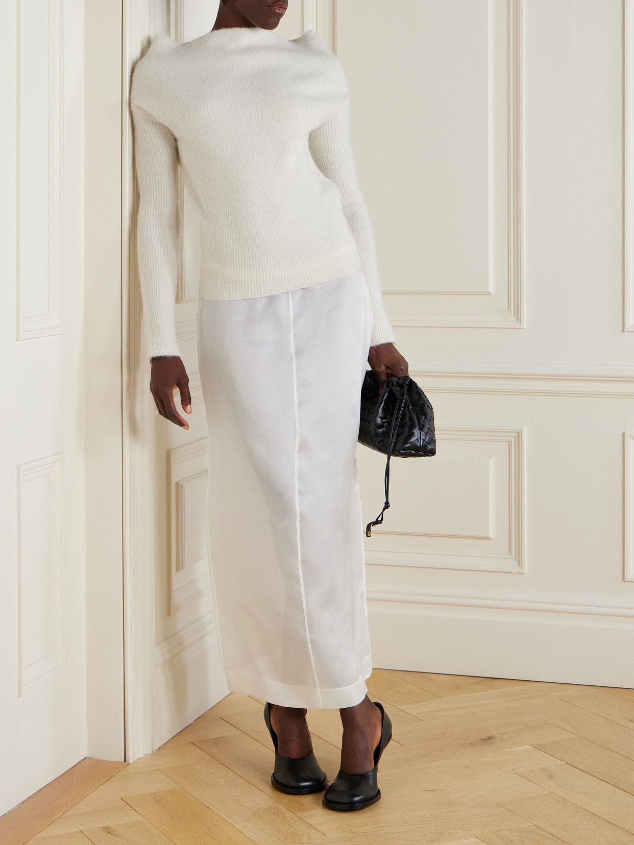Woven Turtleneck Sweater