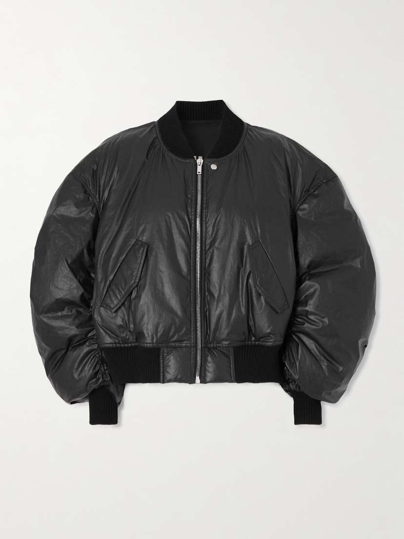 Rick Owens Cal Coated Cotton-blend Bomber Jacket