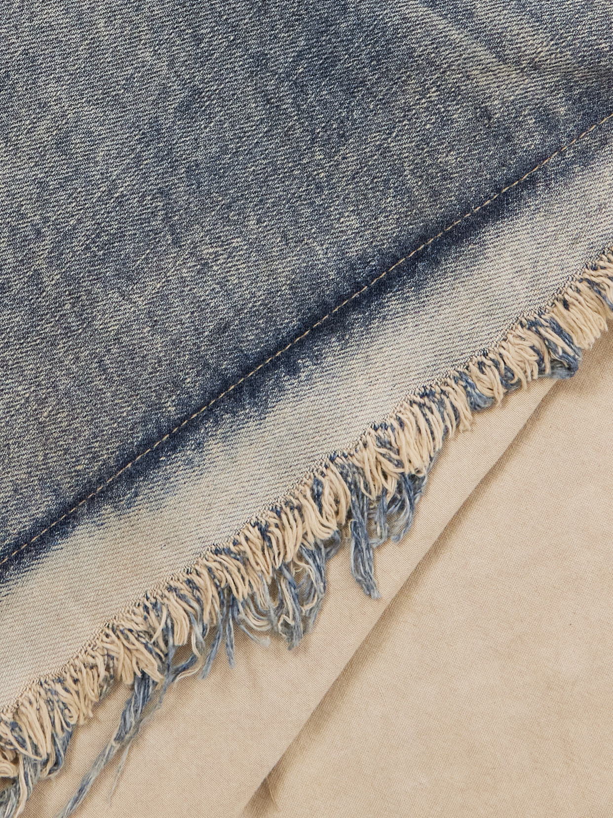 Distressed Cotton-Trimmed Denim Maxi