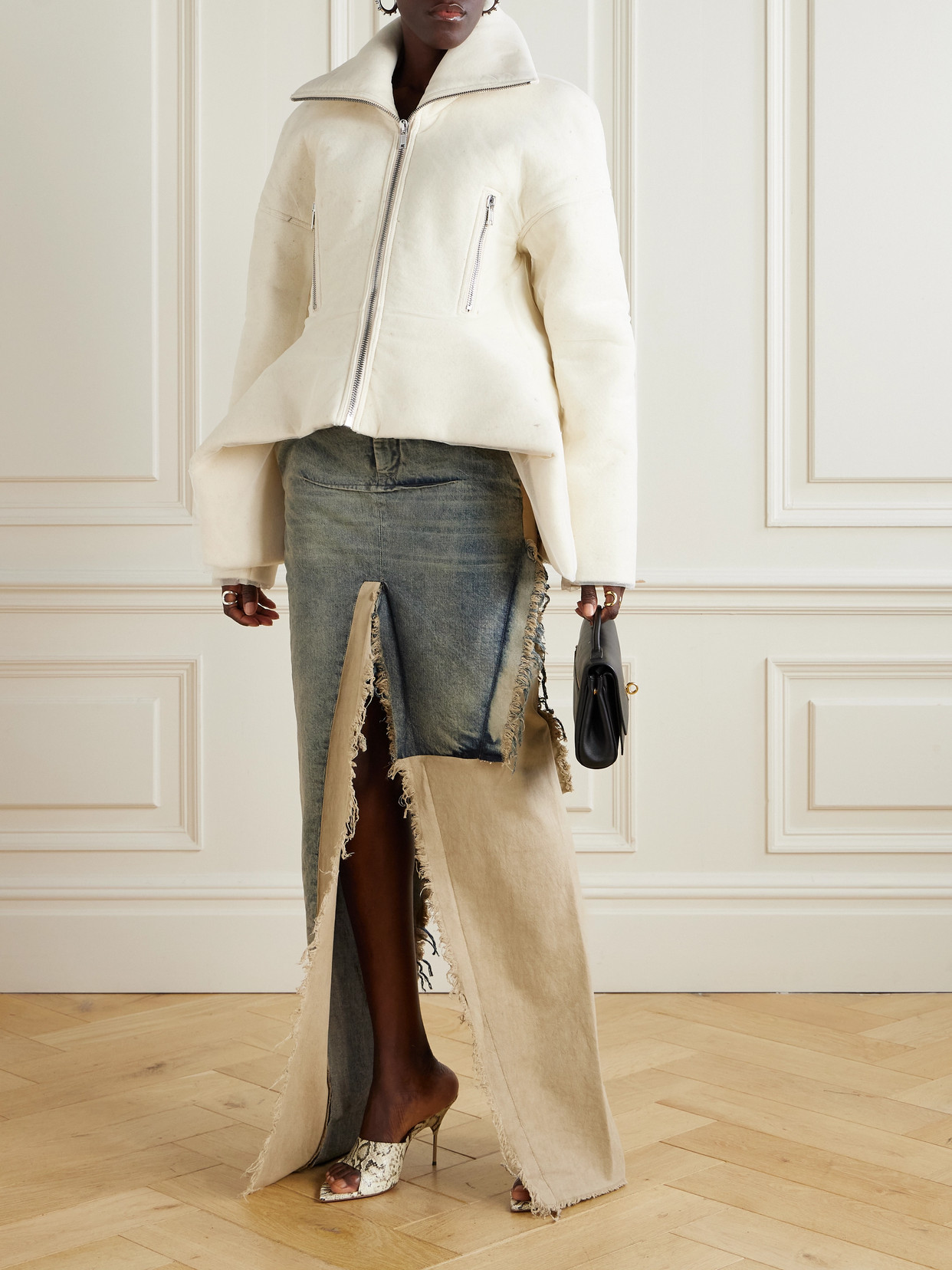 Rick Owens Wool Jacket In Neutral