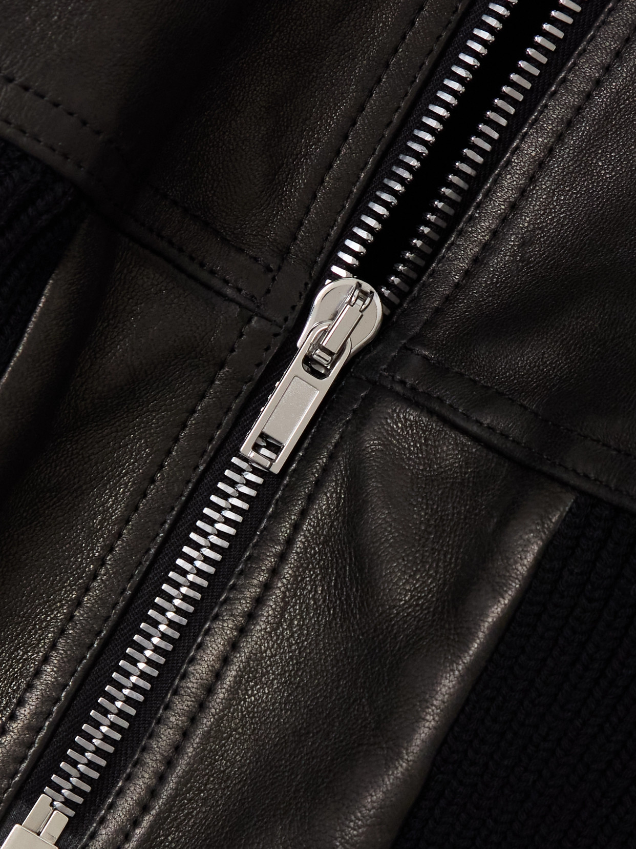 Rick Owens Cropped Padded Leather Jacket In Black
