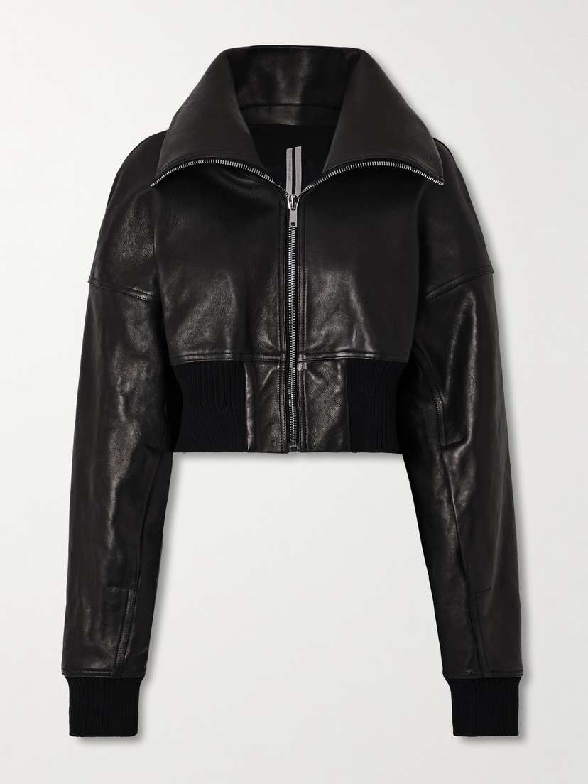 Rick Owens Cropped Padded Leather Jacket