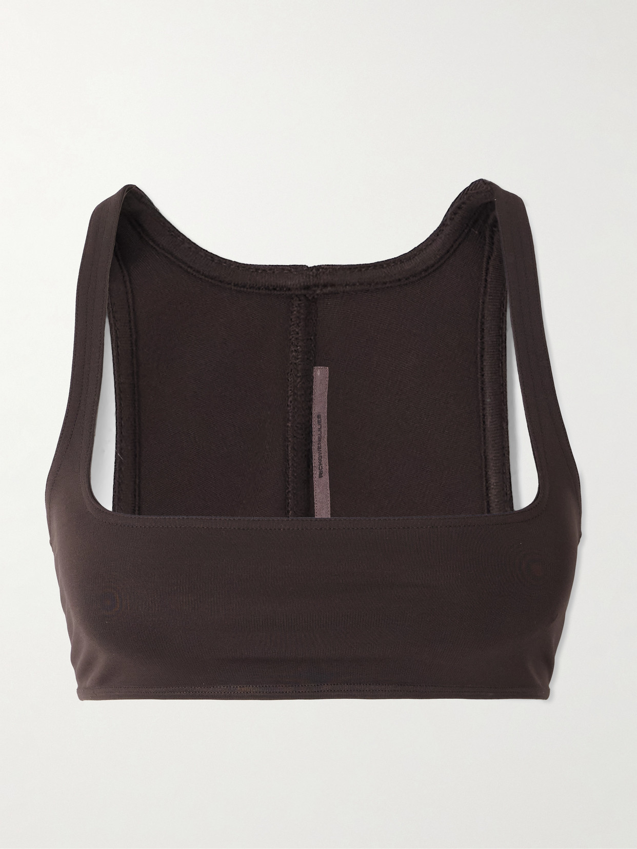 Rick Owens Stretch-jersey Bralette In Brown