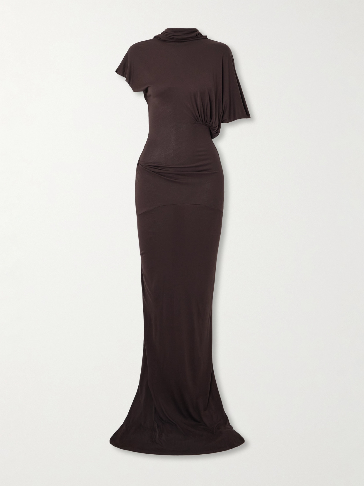 Rick Owens Lilith Jersey Gown In Brown