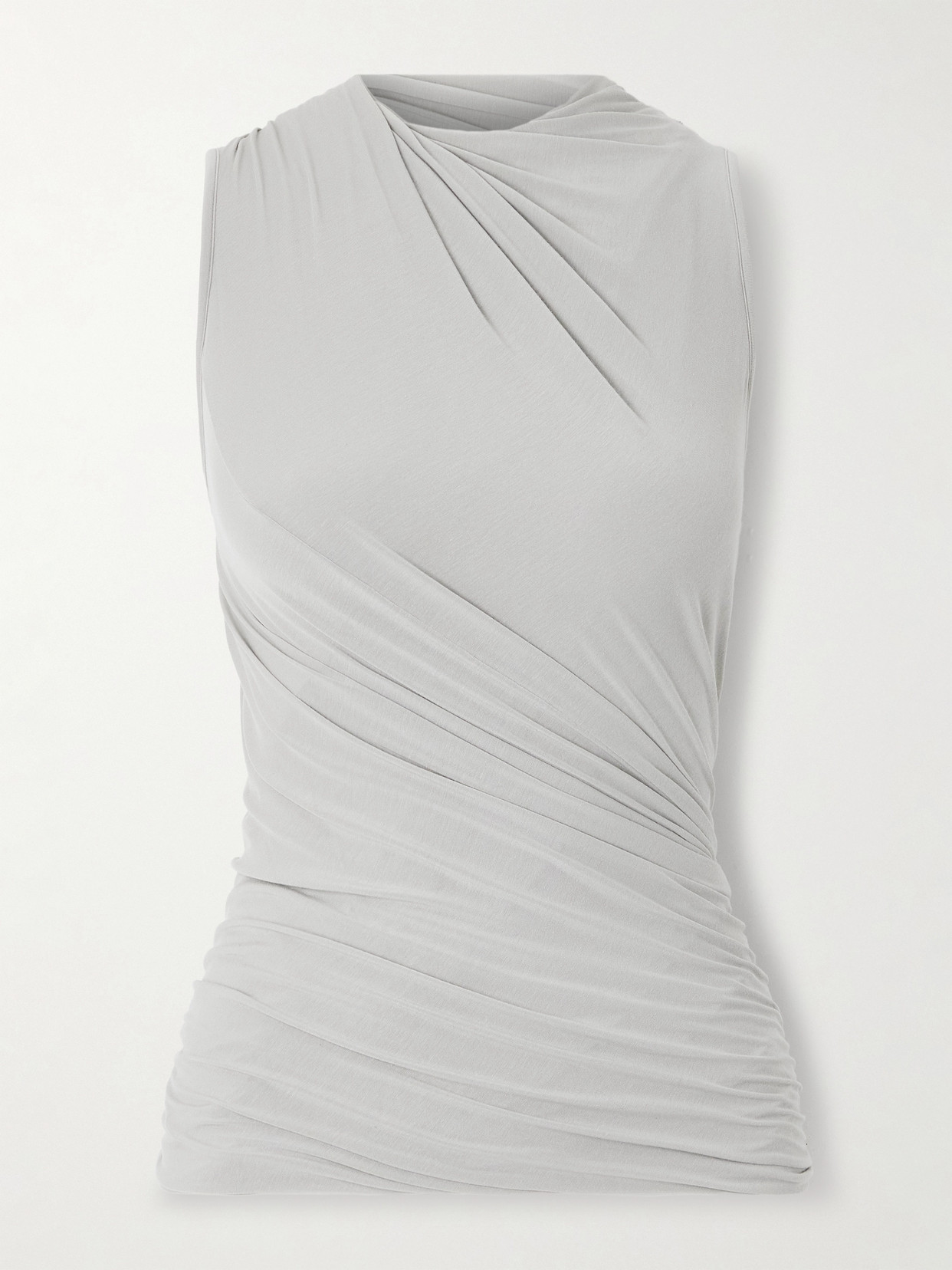 Rick Owens Luna Jersey Tank In Gray