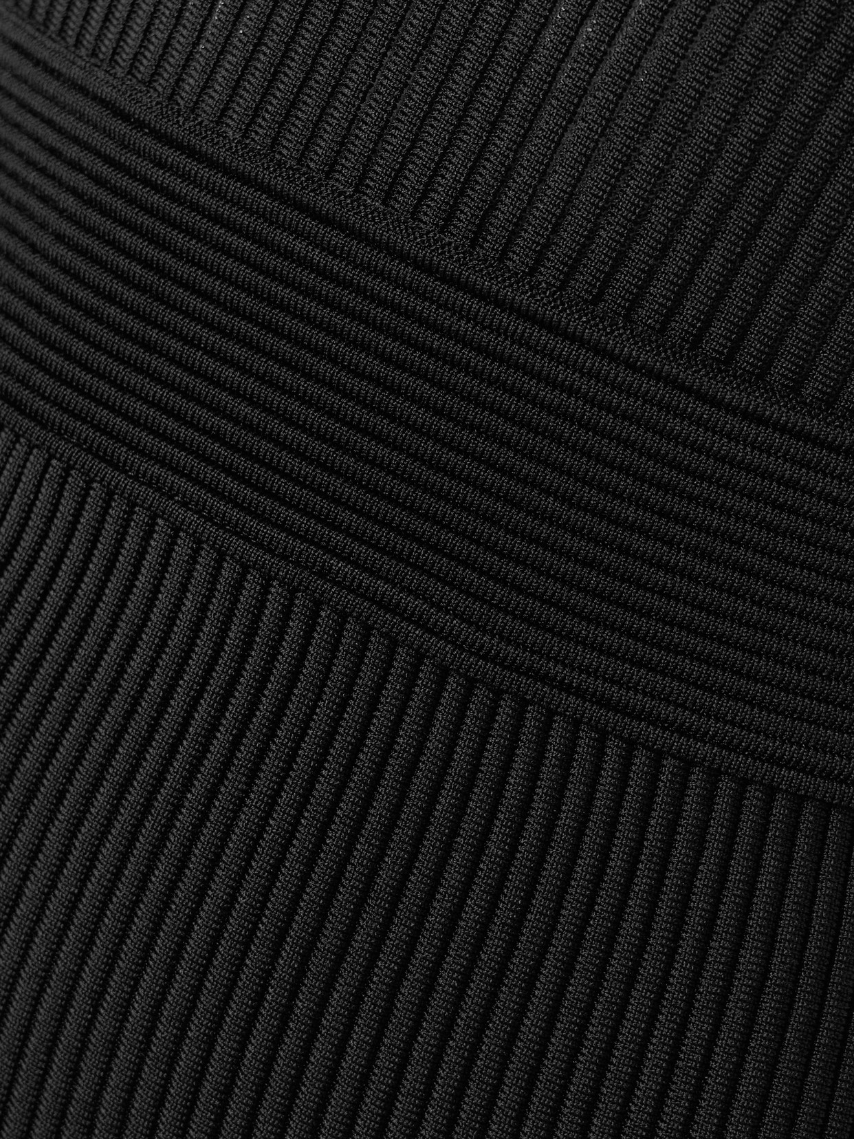 Balmain Ribbed Jersey Halterneck Midi Dress In Black