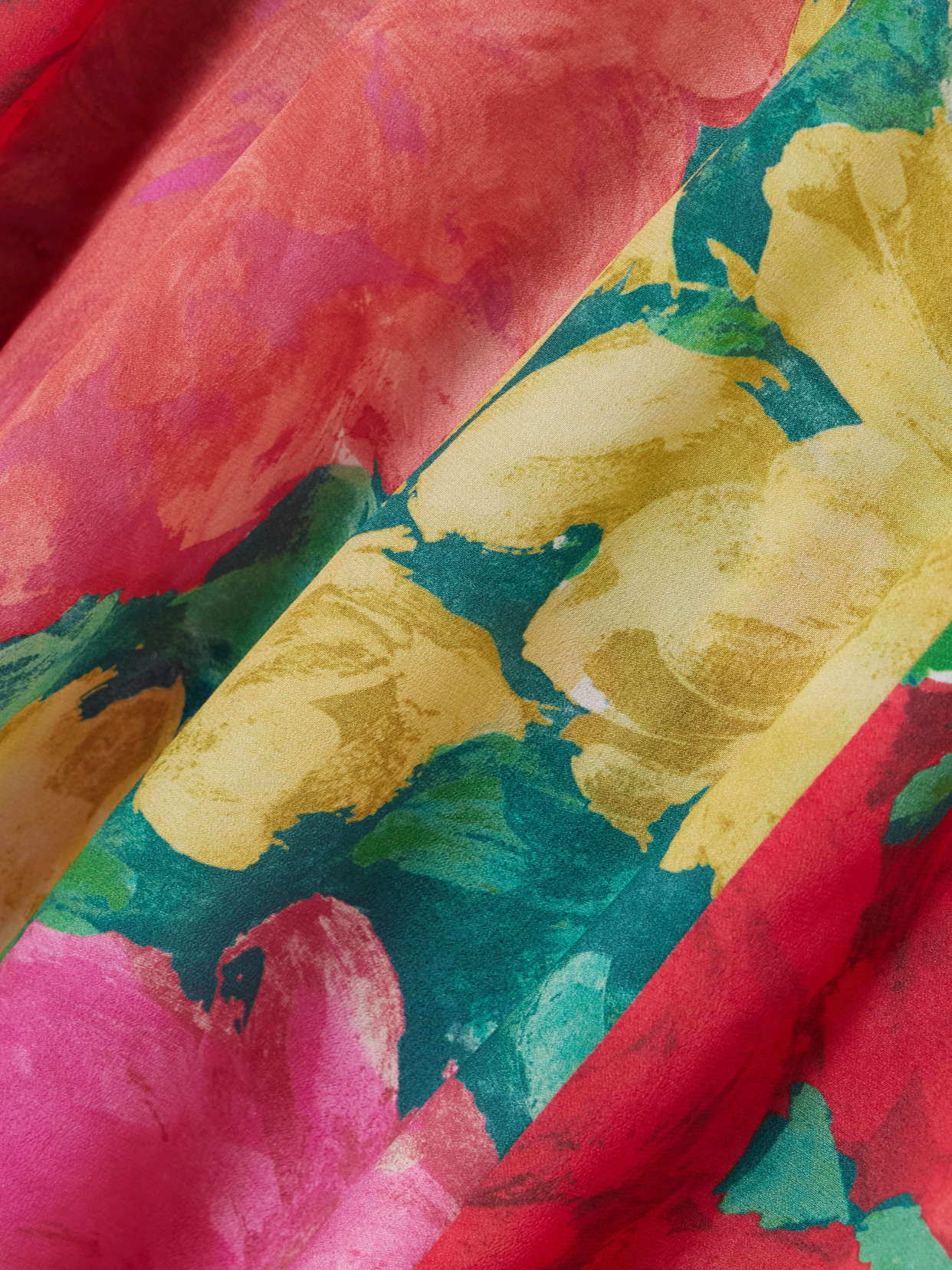 Paneled Floral-Print Maxi