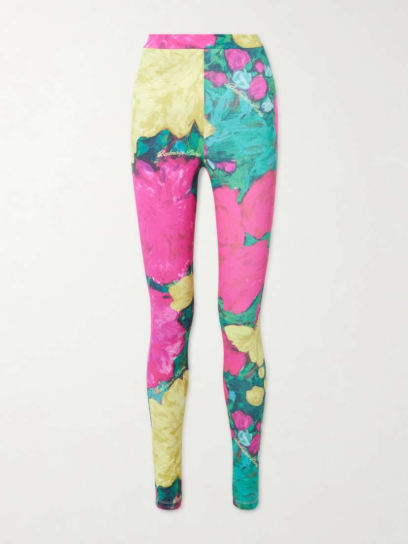Balmain Printed Stretch-jersey Leggings