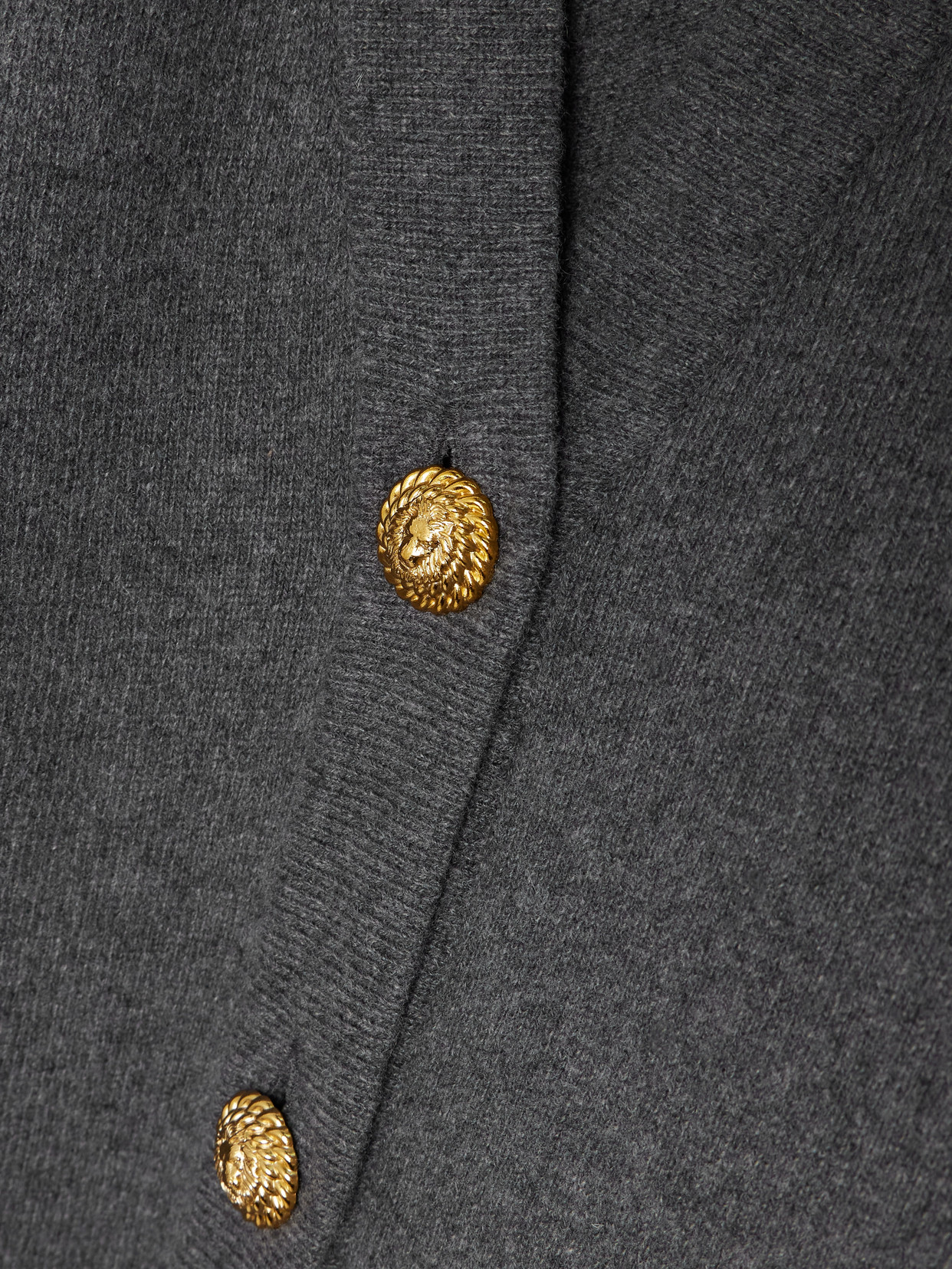 Balmain Cashmere And Wool-blend Cardigan In Gray