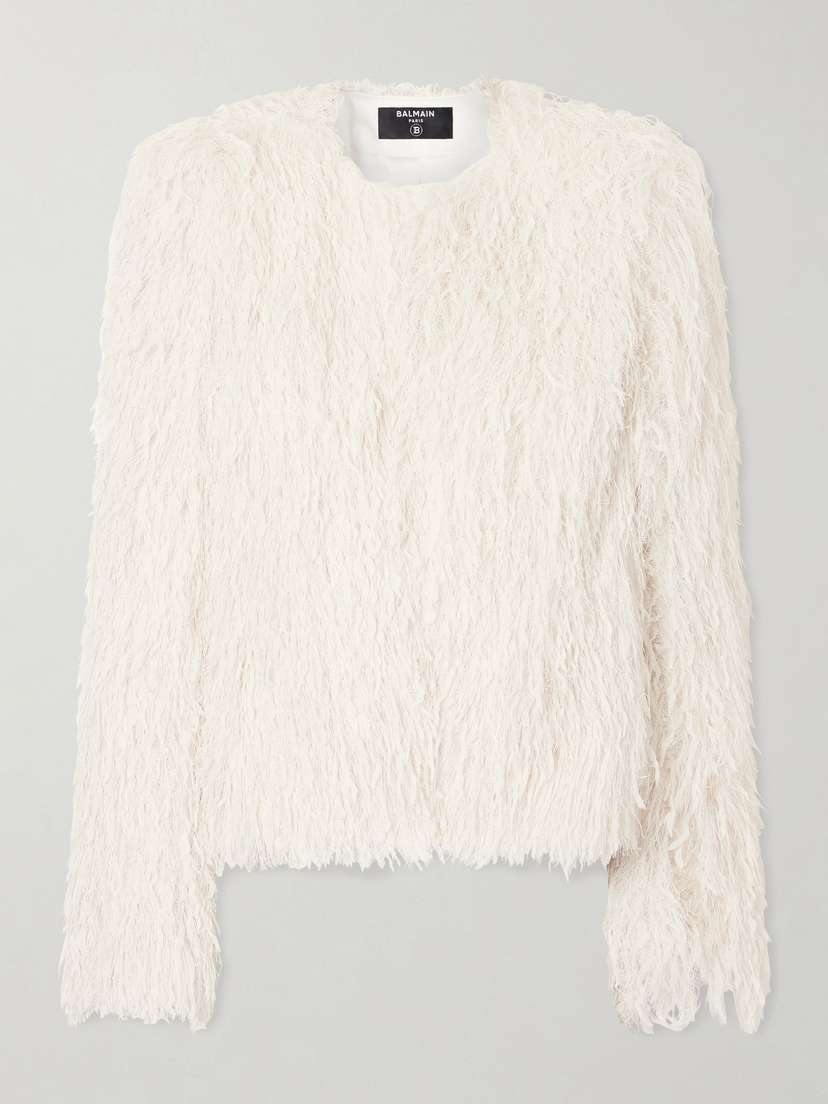 Balmain Fringed Tweed Jacket