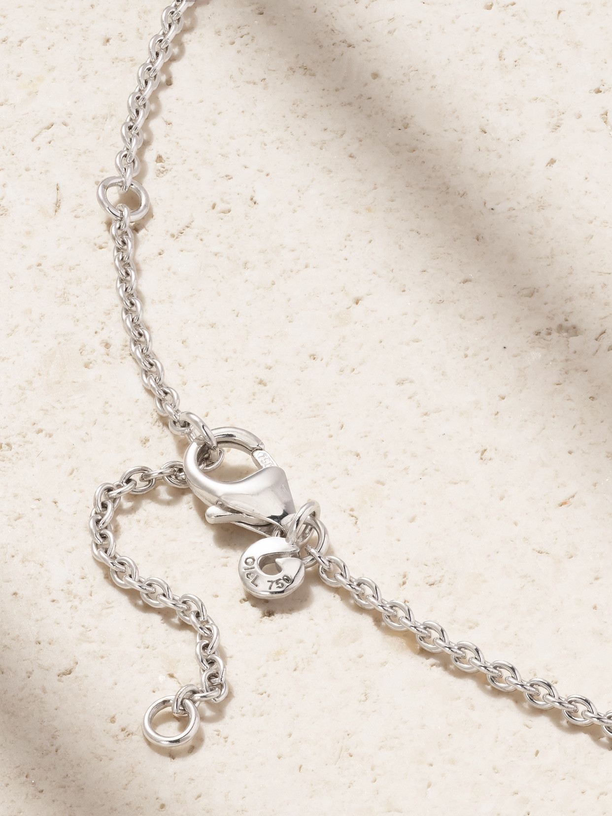 Ole Lynggaard Copenhagen Elephant 18-karat White Gold Diamond Necklace In Gold